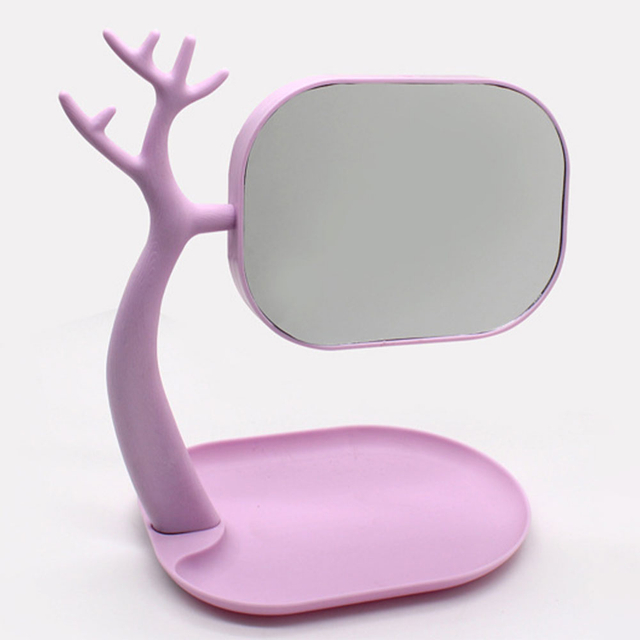 Plastikowe lusterko stołowe Stand up Wielofunkcyjne lusterko kosmetyczne