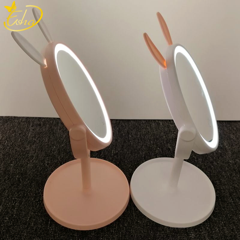 Lustro na biurko Rabbit Niestandardowe lusterko kosmetyczne LED