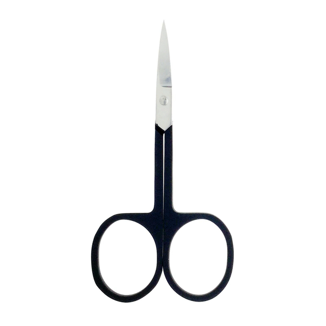 Czarne małe narzędzia do paznokci ze stali nierdzewnej Nożyczki do włosów w nosie brwi